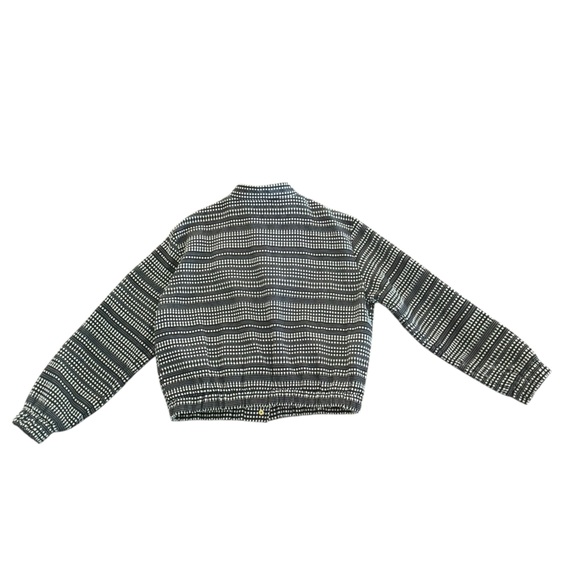 Knitted Black and White Bomber Style Jacket by Yest - Picture 6 of 9